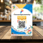 Google AI Reviews QR Standee - White (Round Stud Nut)